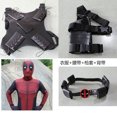 thumbnail image 3 of Disfraz de superhéroe Deadpool para niños y adultos, traje de cosplay, cinturón, cinturones ajustables, accesorios, máscara adjunta, trajes para fiesta de Halloween, 3 of 5