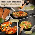 thumbnail image 4 of Olive Wood Spatula for Cooking,Wooden Scraping Spoon with Flat Bottom Edge for Nonstick Cookware, Stirring, Fry, Mixing, 4 of 7