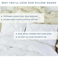 thumbnail image 4 of Kotton Culture Set of 2 Pillow Shams Pinch 100% Egyptian Cotton 600 TC (Queen/Full (20X30 Inches), Ivory), 4 of 6