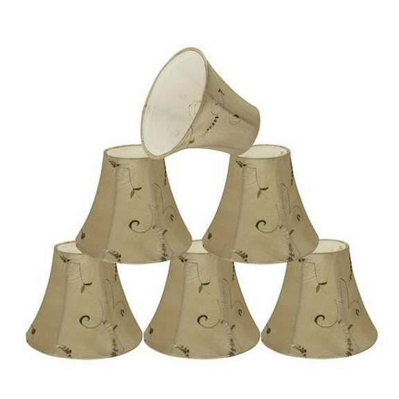 Aspen Creative Corporation 6'' Silk Bell Candelabra Shade (Set of 6)