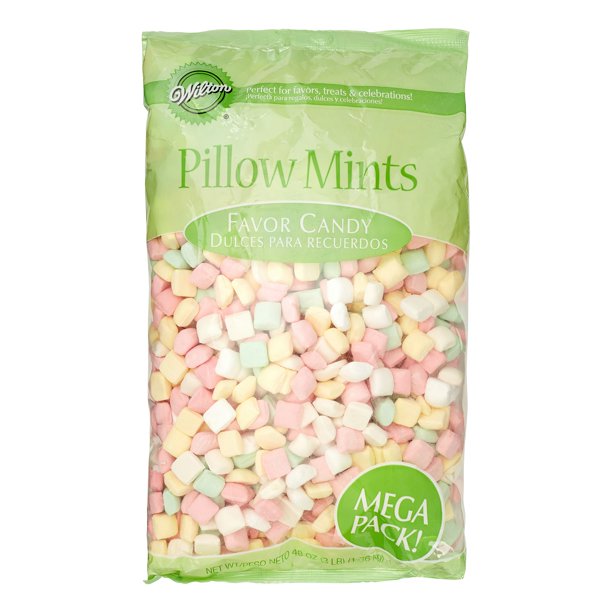 Wilton Favor Candy, Pillow Mints, Pastel, 48 oz.