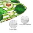 thumbnail image 3 of Honeii Avocado Green Striped Print Pillow Cases,Plush Throw Pillow Covers,Decorative Pillowcase for Sofa, Couch, Living Room-20"x30", 3 of 6