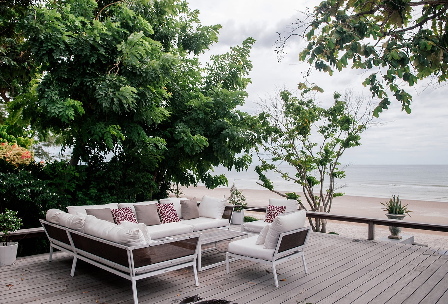 16"x16" Simply Daisy Valentines Patterned Hearts Poly Indoor/Outdoor Pillow, Magenta Qty 1
