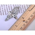 thumbnail image 5 of Tone Synthetic Aquamarine Crystal Rhinestone Faux Pearl Peacock Bird Adjustable Ring, 5 of 5