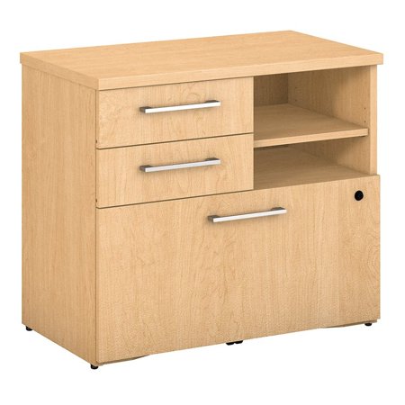 Bush Business 400 Series Piler File Cabinet In Natural Maple