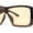 Black - Light Brown, variant on Showy Oversized Shield Super Thick Arm Rectangle Euro Style Sunglasses Black - Light Brown