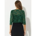 thumbnail image 4 of Dde San Patricio Cárdigan Elegante De Bolero De ManLarTop De Encaje Floral Transparente PaMujer Gris verdoso oscuro XS, 4 of 5