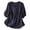 Navy, variant on Womens T Shirts Embroidered Floral Vine Linen 3/4 Sleeve Blouse Ladies Tops and Blouses Green L