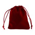 thumbnail image 1 of Drawstring Bag Storage Burlap Packaging Gift Corset Pouches Sack Candy Colorful Repository Jewelries Bundle Organize Candy Cosmetic Coins Crimson, 1 of 9