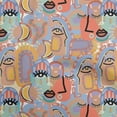 thumbnail image 1 of oneOone Cotton Poplin Twill Orange Fabric Abstracts Sewing Fabric By The Yard Printed Diy Clothing Sewing Supplies 56 Inch Wide, 1 of 5