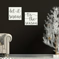 thumbnail image 2 of Let it Snow & Tis the Season by Willowbrook Fine Art Holiday Canvas Art Print Set of 2, 2 of 4