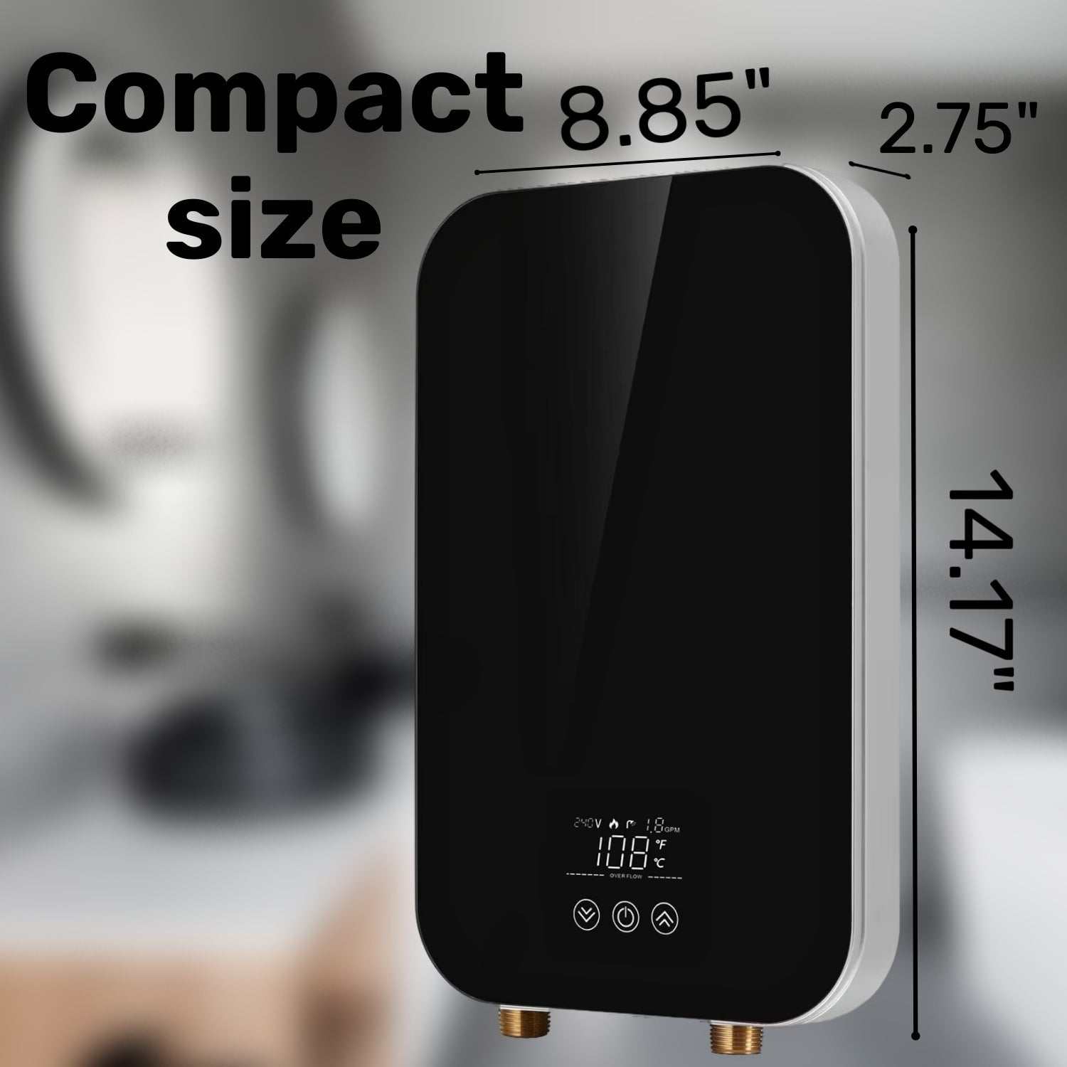 Upgrade 13kW Tankless Electric Water Heater, 240V Instant Hot Water, Whole House, Energy Efficient