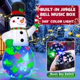 thumbnail image 3 of Muñeco de nieve inflable navideño de 7 pies con música y luces giratorias, 3 of 7