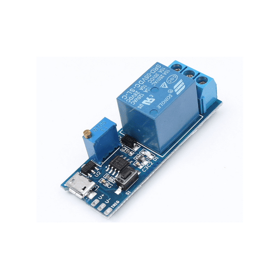 Wide voltage 5V-30V Power Supply Adjustable Trigger Delay Time Relay Module Timer Switch Low Level Trigger with Micro USB Port