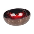 thumbnail image 1 of Luzkey Bol de Noix de Coco Bol de Rangement Collations Sèches Noix Artisanales Clés Incrustées de Perles Diamètre 12 cm Coquille de Noix de Coco Fruits Contenant Bol à Clés Rouge, 1 of 8
