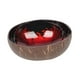 thumbnail image 1 of Cuenco de almacenamiento para llaves, cuenco de 12cm de diámetro, recipiente redondo hecho a mano, cuenco de coco para mesa de entrada, frutas, nueces rojo, 1 of 8