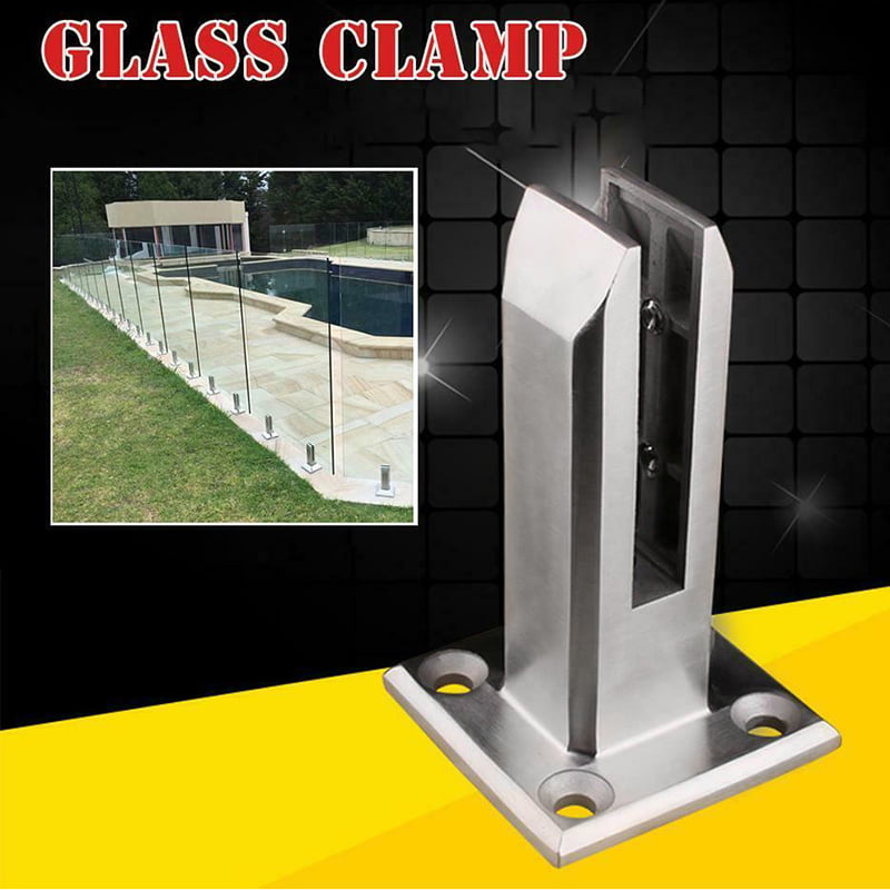 Floor Stair Glass Spigots Pool Fence Balustrade Post Railing Clamps Fit 12mm 