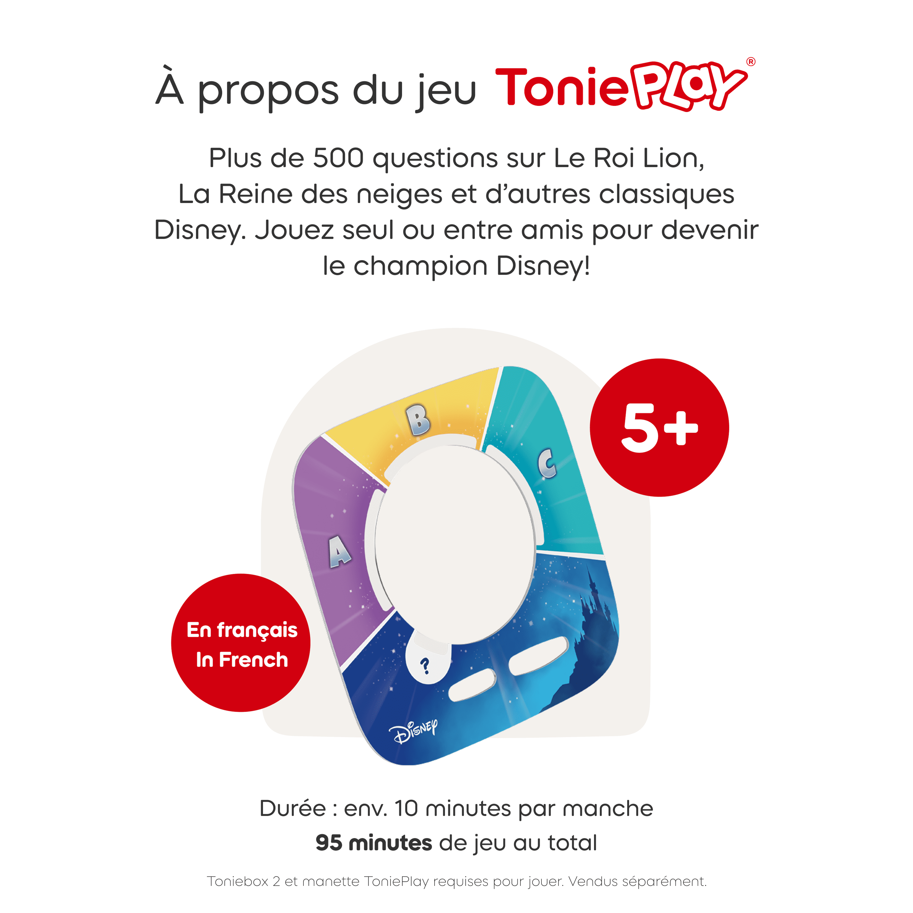 tonies Tonieplay: Disney Jeu-questionnaire du Royaume (Francais)