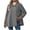 Dark Gray, variant on Women's Wool Blend Swing Coat Soft Casual Collared Long Sleeve Jacket Loose Casual Solid Color Fall Winter Outerwear S