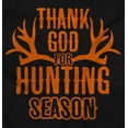 thumbnail image 2 of Thank God For Hunting Season Antlers Plus Size Long Sleeve Graphic Tee Shirt Brisco Brands 3X, 2 of 5
