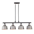 thumbnail image 2 of Vanity Art Modern 4-Lights Kitchen Island Bowl Pendant Lighting in Black W/Antique Brass with Grey Green Metal Shade Farmhouse Hanging Lamp Linear Ceiling Light Fixture IL208-4BK-AB-DG, 2 of 3