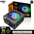 thumbnail image 1 of AK PC PSU Power Supply Unit 500W 600W 700W 800W 1000W Gaming 120mm RGB Fan 220V ATX Desktop computer Power Supply for BTC 800W EU Plug, 1 of 5