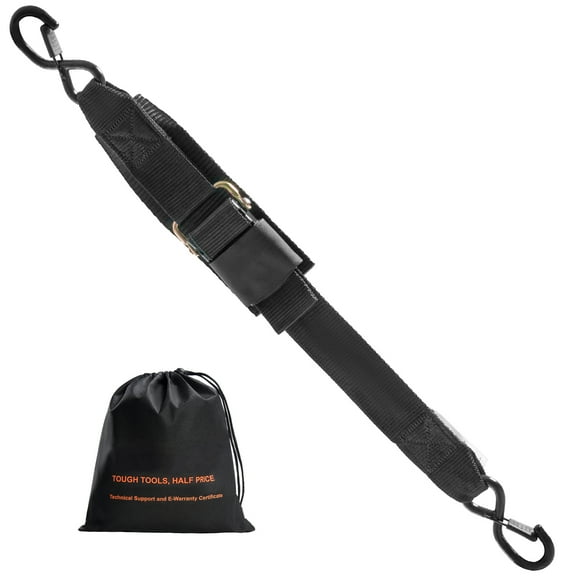 KFFKFF Retractable Ratchet Straps, 2 in x 2 ft Tie Down Straps with Locking S Hooks, 2 Pack Heavy Duty Straps with 1500 lbs Break Strength, Suitable for Trailers, Vehicles, and Boats