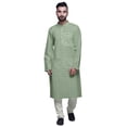 thumbnail image 2 of Atasi Kurta Imprimé pour Hommes Col Mandarin Popeline de Coton Kurta Chemise Décontractée, 2 of 7