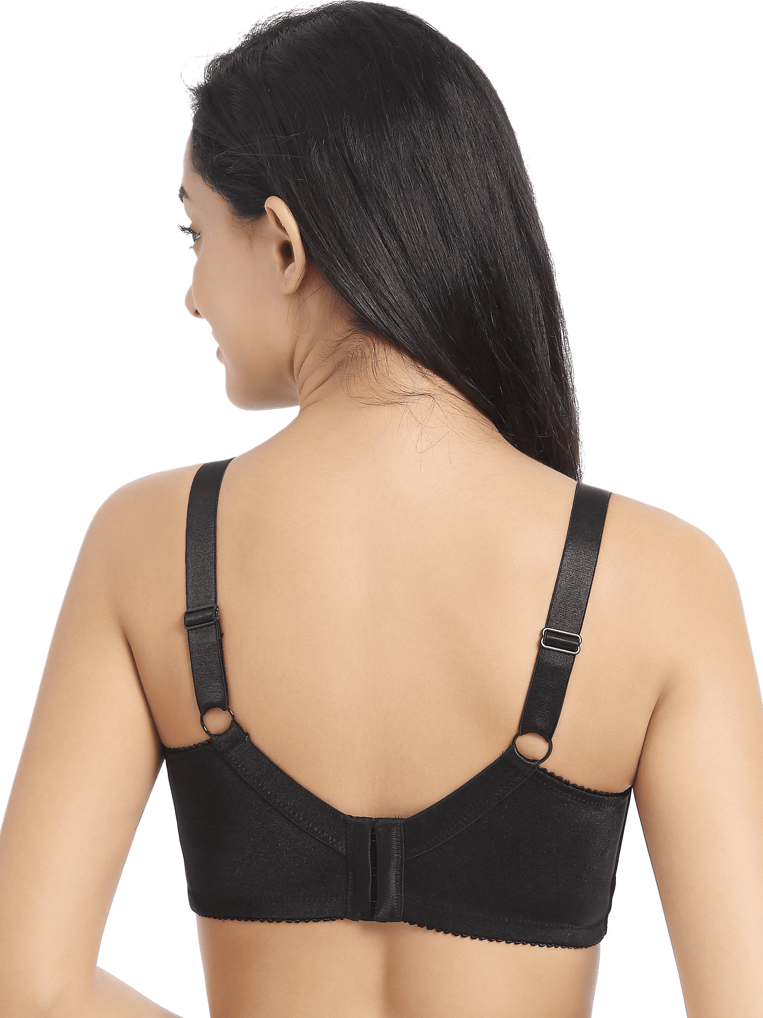 BIMEI Mastectomy Bra with Pockets for Breast Prosthesis Women's Full Coverage Wirefree Everyday Bra Plus size 8926,Black, 34A