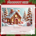thumbnail image 7 of Gingerbread House Christmas Banner Decorative Snowy Holiday for Winter Wonderland Festive Setting, 7 of 7