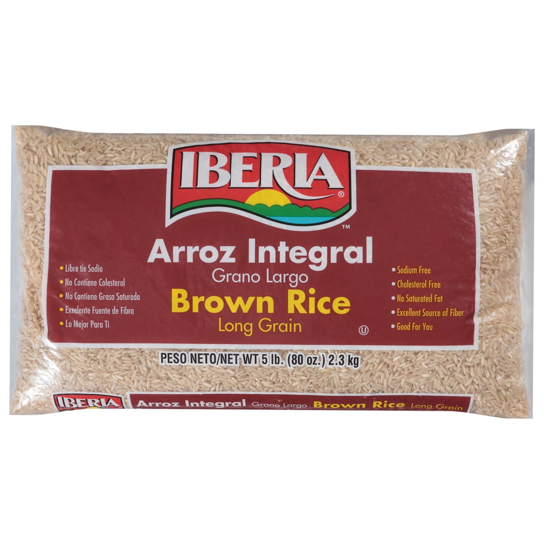 (8 pack) Iberia Long Grain Brown Rice 5 lb