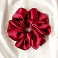 thumbnail image 6 of Elastic Hair Bobbles Scrunchy,Happon 5 Pcs Satin Silk Scrunchies for Hair, Big Hair Scrunchies Satin Hair Ties Ponytail Holder for Thick Thin Curly Hair, Random Colors, 6 of 8