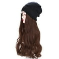 thumbnail image 3 of Women Winter Hat Wig Knit Long Straight Wavy Curly Hair for Parties Daily Weddings Comfortable Warm 1pc, 3 of 3