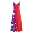 thumbnail image 4 of Womens Sleeveless Spaghetti Straps Maxi Dress Stars Stripes 4th of July Patriotic Sundress Summer Dresses, 4 of 6