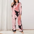 thumbnail image 2 of Salouo Cute Axolotl Sakura Blossoms A Pattern Women's Pajamas Set Long Sleeve Button Down Sleepwear Soft Pj Lounge Sets for women 2 Piece Pjs Set with Long Pants-XX-Large, 2 of 7