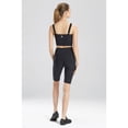 thumbnail image 2 of JOSIE Womens Black Stretch Moisture Wicking Double Strap And Front Panel Sleeveless Asymmetrical Neckline Active Wear Crop Top M, 2 of 3