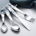 thumbnail image 2 of Cubiertos Para Niños, Vajilla De Acero Inoxidable Para Niños, Tenedor Para El Hogar, Juego De Cubiertos Para Niños Suaves Para La Cena En El Hogar En Interiores 4 Piezas Speravity HA014239-00, 2 of 6