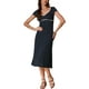 thumbnail image 1 of INSPIRE CHIC Vestido Midi Clásico de Verano con Manga Corta Casual de Lunares para Mujeres XL Azul Oscuro, 1 of 6