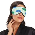 thumbnail image 2 of IAUYY Sleep Mask, Super Soft Eye Masks with Adjustable Strap, Lightweight Comfortable Blindfold,Perfect Blocks Light for Men Women Blue and Green, 2 of 7