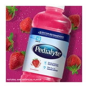 Pedialyte Electrolyte Drink, For Kids & Adults, Strawberry, 1 Liter, Pack of 8