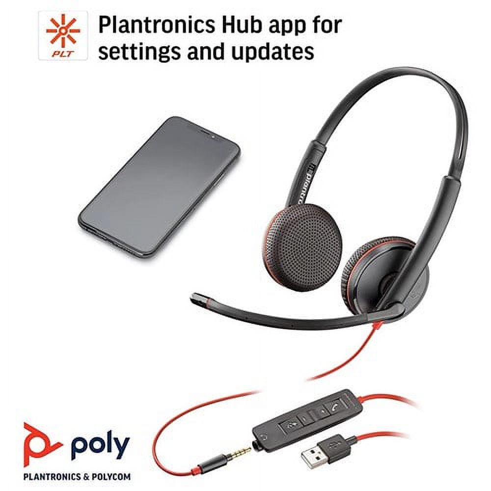 Plantronics Blackwire C3225 (USB A) Headset Connects to PC / Tablet / Mobile Devices (209747-101) - image 2 of 2