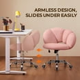 thumbnail image 4 of Silla de escritorio Yaheetech Boucle tapizada en forma de nube rosa, 4 of 9
