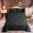 thumbnail image 2 of Meiyoeat Neutral Leopard Print Queen Comforter Set 3 Pieces, Monochrome Spot Pattern Comforter Sets Queen, Gray Black,Black Reversible, 2 of 6