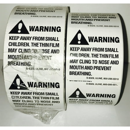 uline suffocation warning labels 2 rolls walmart com