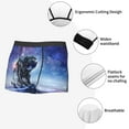 thumbnail image 3 of Gukieu Astronauts Start Running Print Men's Boxer Briefs, High Elastic Moisture Wicking Boxer Briefs Underwear-Medium, 3 of 5