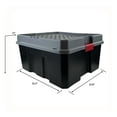 thumbnail image 3 of Hyper Tough 21 Gallon Plastic Material Storage Tote, Black, 3 of 13