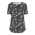 thumbnail image 6 of Womens T Shirts Loose Cotton Sleeveless Tops For Women Cotton Women Summer Tops Plus Short Sleeve Button Up Shirts for Women Print, 6 of 6