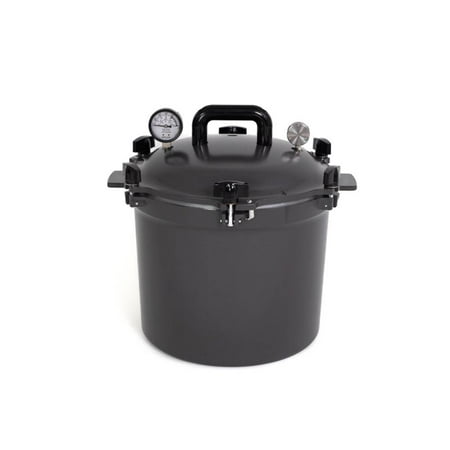 

All American Pressure Canner Easy Open-Close No Gasket Metal-to-Metal Sealing System Stormy Gray 21.5 Quart