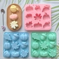 thumbnail image 3 of candy molds chocolate molds silicone Autumn Maple Leaf Pumpkin Acorn Shapes for Baking Fondant Soap Wax Resin Crafts DIY Halloween Thanksgiving Christmas Party Cake Dessert Decor Kitchen,Green, 3 of 5