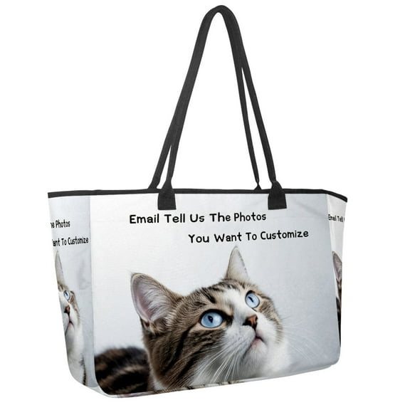 Customizable Large Handbag – Personalized Tote Bag with Your Unique Photo Design,Email Tell Us The Photos You Want To Customize